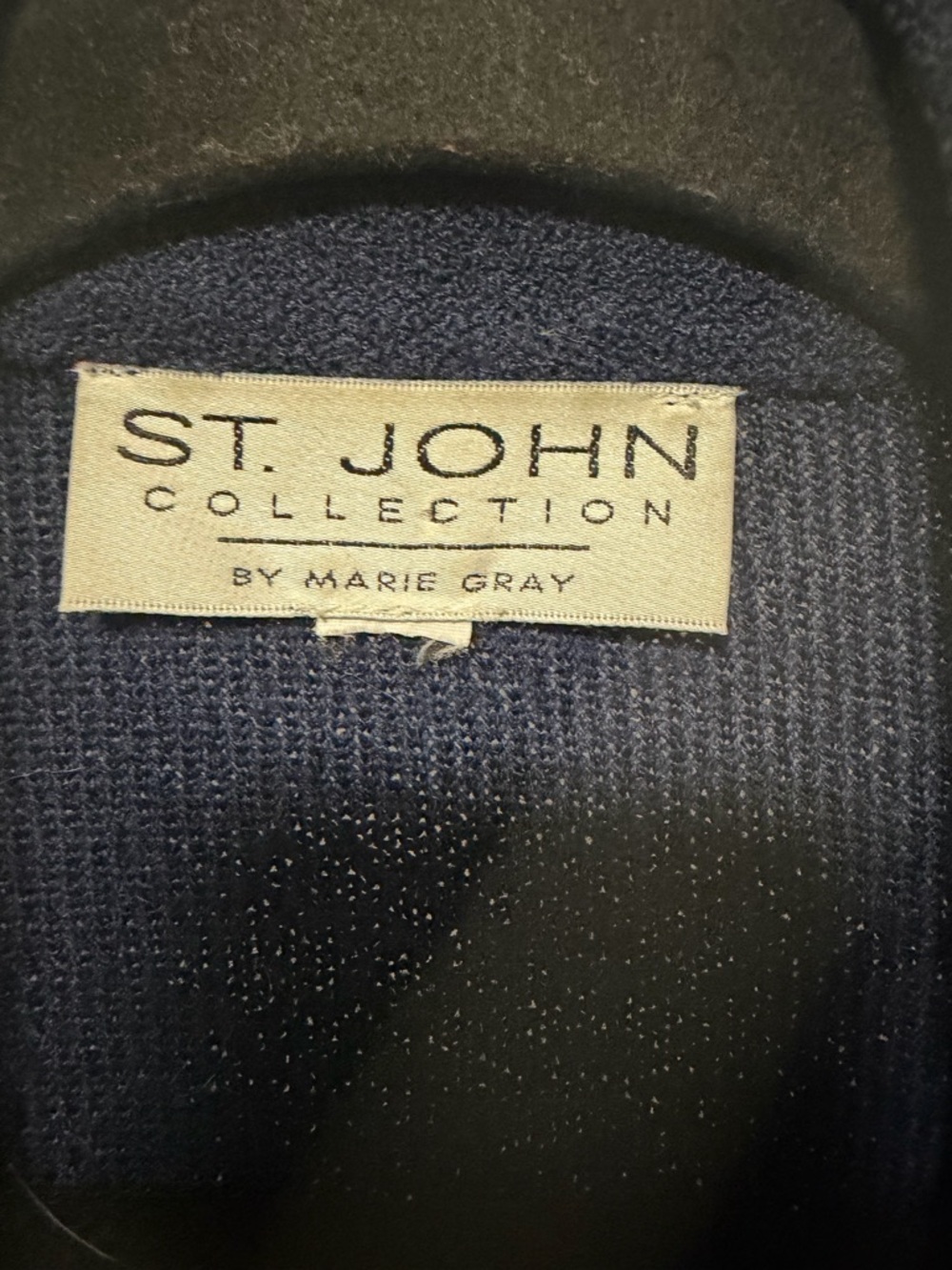 St. John Navy Double-Breasted Blazer with Decorative gold Buttons - Picture 2 of 6